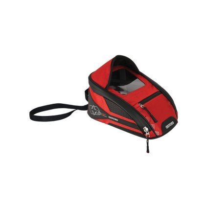 tankbag na motocykl M2R, OXFORD - Anglie (černý/červený, s magnetickou základnou, objem 2 l)