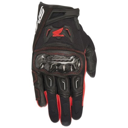rukavice SMX-2 AIR CARBON HONDA kolekce, ALPINESTARS (černá/červená) 2025 (Velikost S)