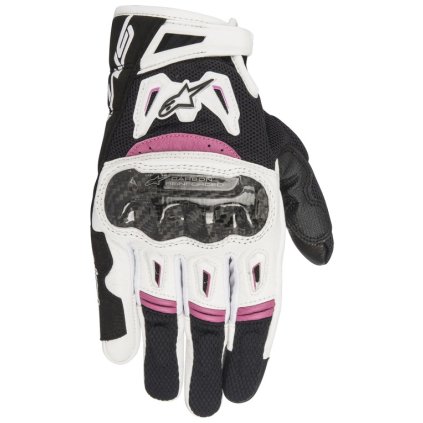 rukavice STELLA SMX-2 AIR CARBON, ALPINESTARS, dámské (černé/bílé/fialové) 2025 (Velikost XS)