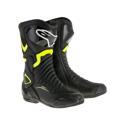 boty S-MX 6, ALPINESTARS (černé/žluté fluo) 2024 (Velikost 36)