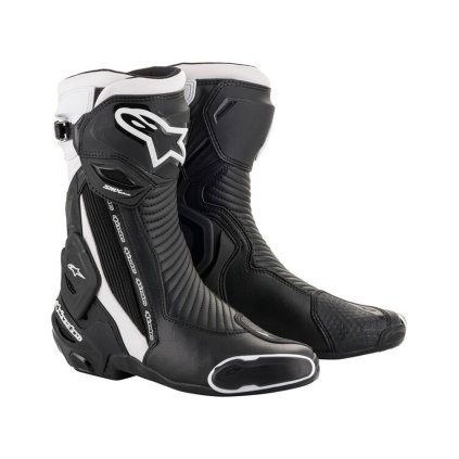 boty SMX PLUS 2, ALPINESTARS (černá/bílá) (Velikost 36)