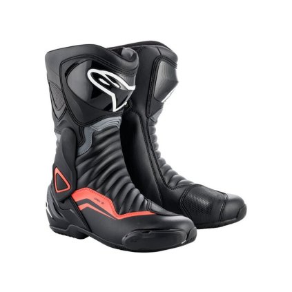 boty S-MX 6, ALPINESTARS (černá/šedá/červená fluo) 2024 (Velikost 37)