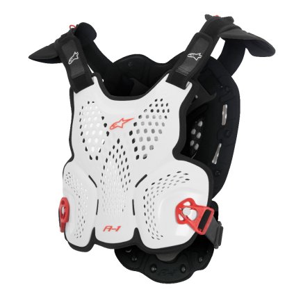 chránič těla A-1 ROOST GUARD certifikace CE2, ALPINESTARS (bílý/černý/červený) 2025 (Velikost M/L)