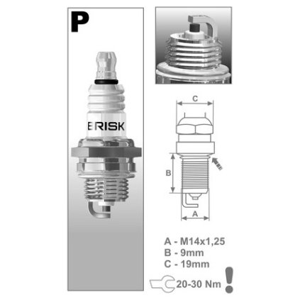 zapalovací svíčka P18Y řada Classic, BRISK - Česká Republika
