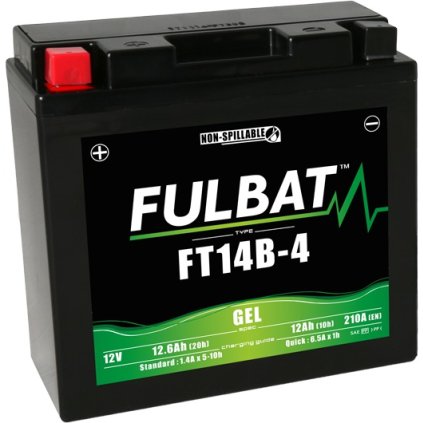 baterie 12V, YT14B-4 GEL, 12,6Ah, 210A, bezúdržbová GEL 150x69x145, FULBAT (aktivovaná ve výrobě)