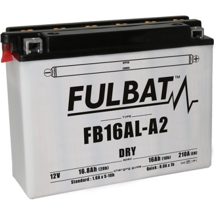 baterie 12V, FB16AL-A2, 16,8Ah, 175A, konvenční 207x71,5x164 FULBAT (vč. balení elektrolytu)