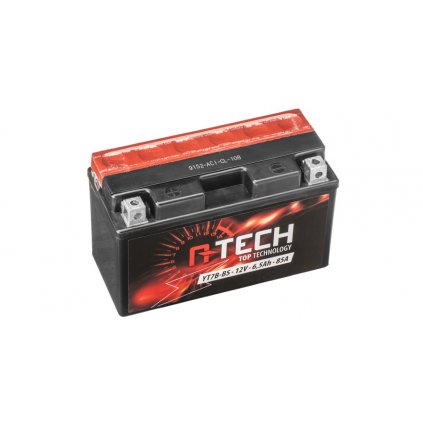 baterie 12V, YT7B-BS, 6,5Ah, 85A, bezúdržbová MF AGM 150x65x93, A-TECH (vč. balení elektrolytu)