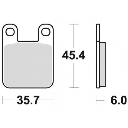 brzdové destičky, BRAKING (semi-metalická směs SM1) 2 ks v balení