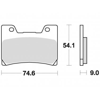 brzdové destičky, BRAKING (semi-metalická směs SM1) 2 ks v balení