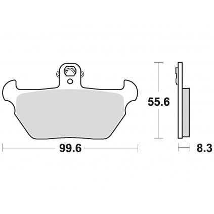 brzdové destičky, BRAKING (semi-metalická směs SM1) 2 ks v balení