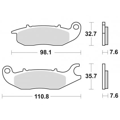 brzdové destičky, BRAKING (semi-metalická směs SM1) 2 ks v balení