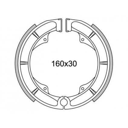 brzdové obložení (drážkované) NEWFREN (2 ks v balení)