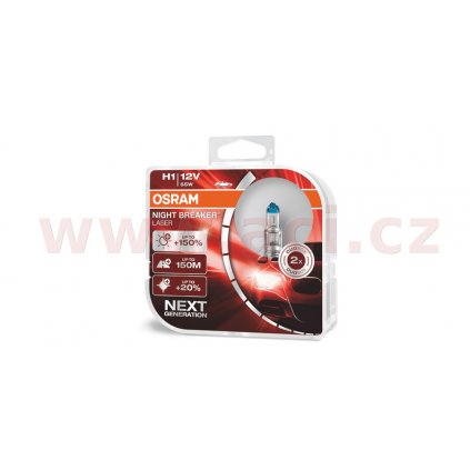 žárovky H1 55W (patice P14,5s) OSRAM NIGHT BREAKER® LASER (2 ks v boxu)