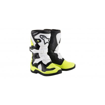 boty TECH 3S KIDS 2021, ALPINESTARS, dětské (černé/žluté fluo/bílé)