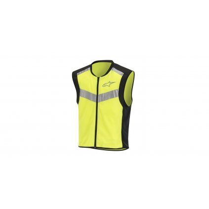 reflexní vesta FLARE NEON, ALPINESTARS (černá/žlutá fluo) 2025 (Velikost S)