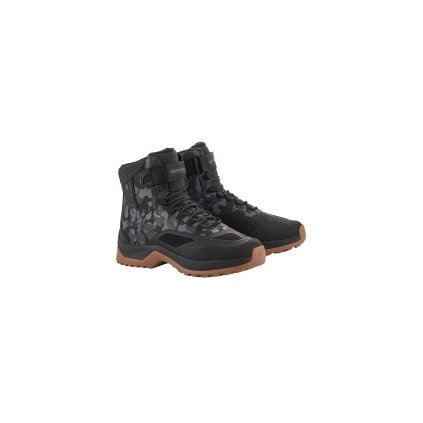 boty CR-6 DRYSTAR RIDING SHOES 2020, ALPINESTARS (černá/šedá maskáčová)
