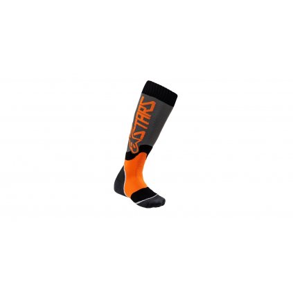 ponožky MX PLUS-2 2022, ALPINESTARS, dětské (šedá/oranžová fluo)