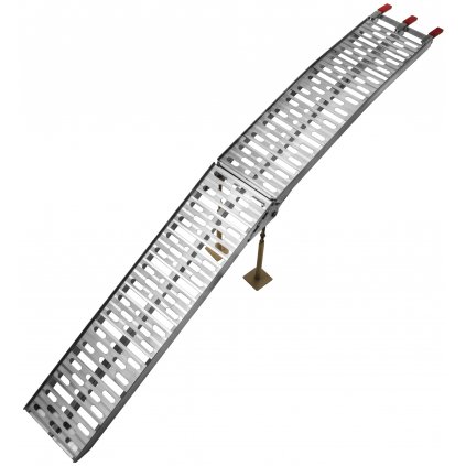 nájezdová rampa HD - skládací - hliníková (s podpěrou), Q-TECH (max. nosnost 340 kg, 1 ks)