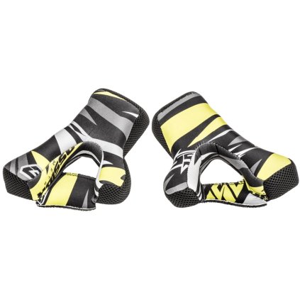 lícnice interieru pro přilby Cross Pro 2, CASSIDA (žlutá fluo/černá/bílá/šedá) (Velikost XL)