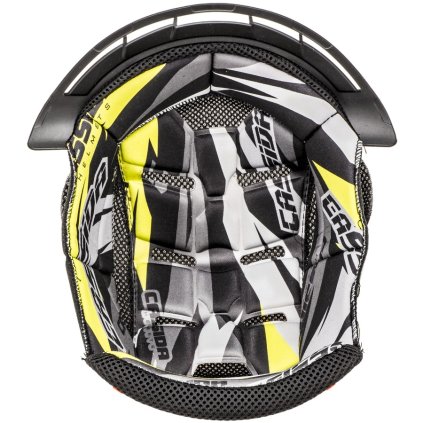 klobouk interieru pro přilby Cross Pro 2, CASSIDA (žlutá fluo/černá/bílá/šedá) (Velikost XS)