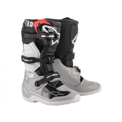 boty TECH 7 S 2021, ALPINESTARS, dětské (černá/stříbrná/bílá/zlatá)