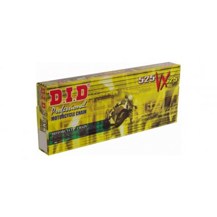 řetěz 525VX, D.I.D. - Japonsko (barva černá, 104 článků vč. spojky ZJ)