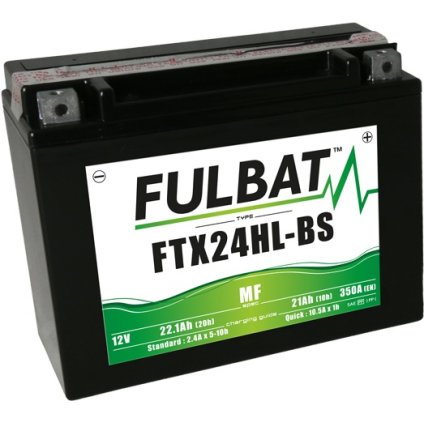 baterie 12V, YTX24HL-BS, 22,1Ah, 350A, bezúdržbová MF AGM 205x87x161, FULBAT (vč. balení elektrolytu)