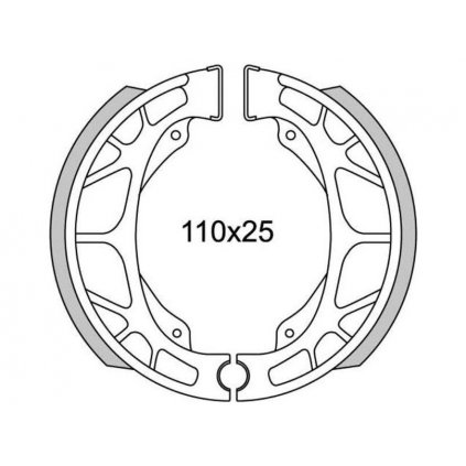 brzdové obložení (drážkované) NEWFREN (2 ks v balení)