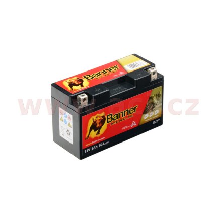 baterie gelová 12V, GT7B-4, 6Ah, 90A, BANNER Bike Bull GEL 150x65x92