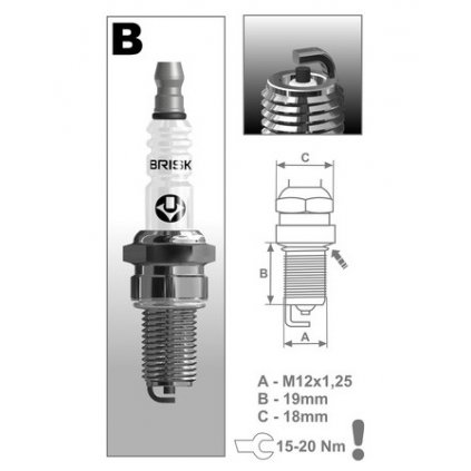 zapalovací svíčka B12C řada Super, BRISK - Česká Republika