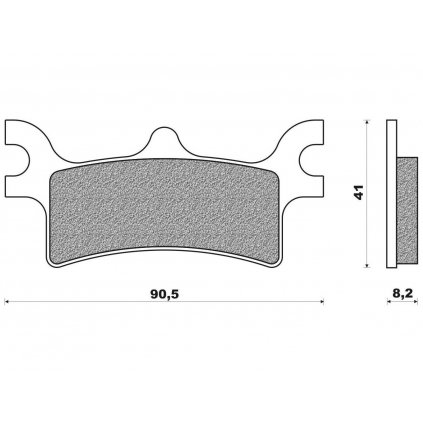 brzdové destičky (směs OFF ROAD ATV SINTERED) NEWFREN (2 ks v balení)