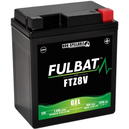 baterie 12V, FTZ8V SLA, 7,4Ah, 120A, bezúdržbová MF AGM 114x71x131 FULBAT (aktivovaná ve výrobě)