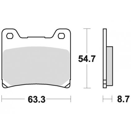 brzdové destičky, BRAKING (semi-metalická směs SM1) 2 ks v balení