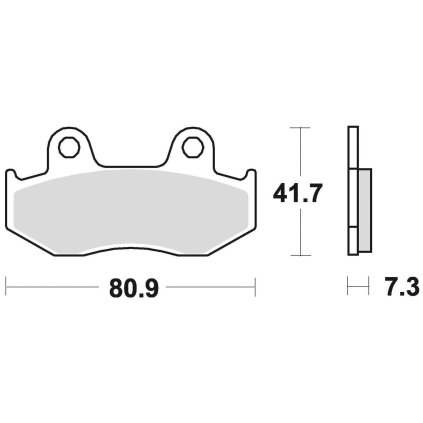 brzdové destičky, BRAKING (semi-metalická směs SM1) 2 ks v balení
