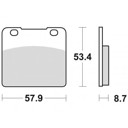 brzdové destičky, BRAKING (semi-metalická směs SM1) 2 ks v balení