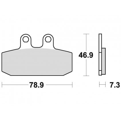 brzdové destičky, BRAKING (semi-metalická směs SM1) 2 ks v balení