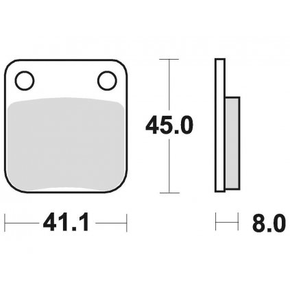 brzdové destičky, BRAKING (semi-metalická směs SM1) 2 ks v balení