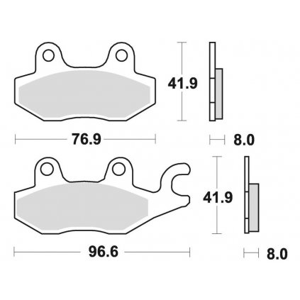 brzdové destičky, BRAKING (semi-metalická směs SM1) 2 ks v balení