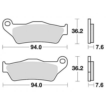 brzdové destičky, BRAKING (semi-metalická směs SM1) 2 ks v balení