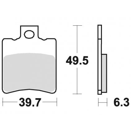 brzdové destičky, BRAKING (semi-metalická směs SM1) 2 ks v balení