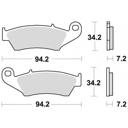 brzdové destičky, BRAKING (semi-metalická směs SM1) 2 ks v balení