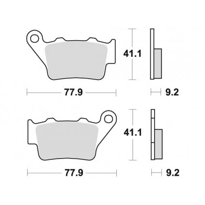 brzdové destičky, BRAKING (semi-metalická směs SM1) 2 ks v balení