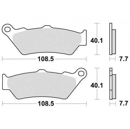 brzdové destičky, BRAKING (semi-metalická směs SM1) 2 ks v balení