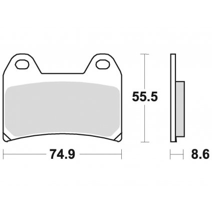 brzdové destičky, BRAKING (semi-metalická směs SM1) 2 ks v balení