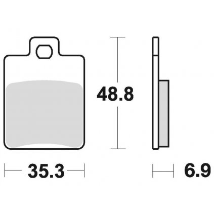 brzdové destičky, BRAKING (semi-metalická směs SM1) 2 ks v balení