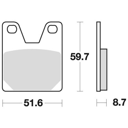 brzdové destičky, BRAKING (semi-metalická směs SM1) 2 ks v balení