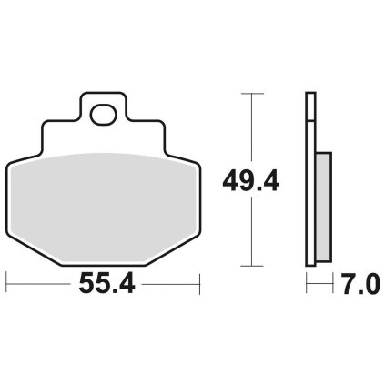 brzdové destičky, BRAKING (semi-metalická směs SM1) 2 ks v balení