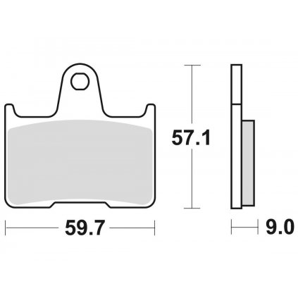 brzdové destičky, BRAKING (semi-metalická směs SM1) 2 ks v balení