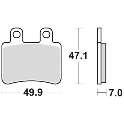 brzdové destičky, BRAKING (semi-metalická směs SM1) 2 ks v balení