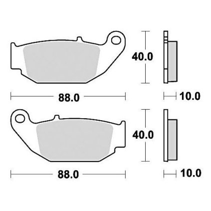 brzdové destičky, BRAKING (semi-metalická směs SM1) 2 ks v balení
